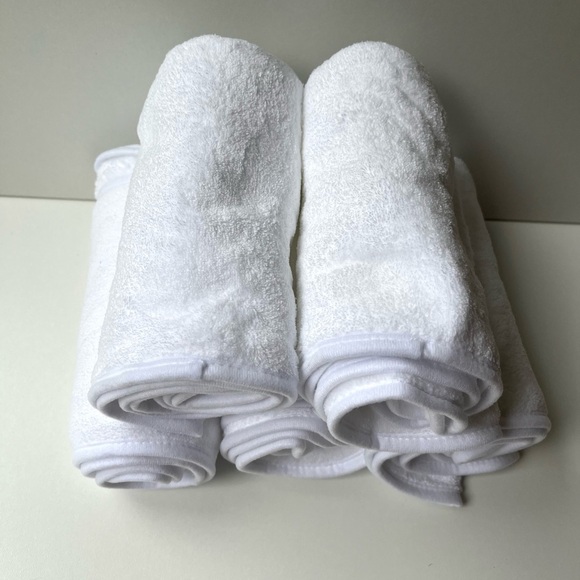 NEW 5 Pack White Facial Towels U-Shaped Soft Microfiber - Picture 7 of 10